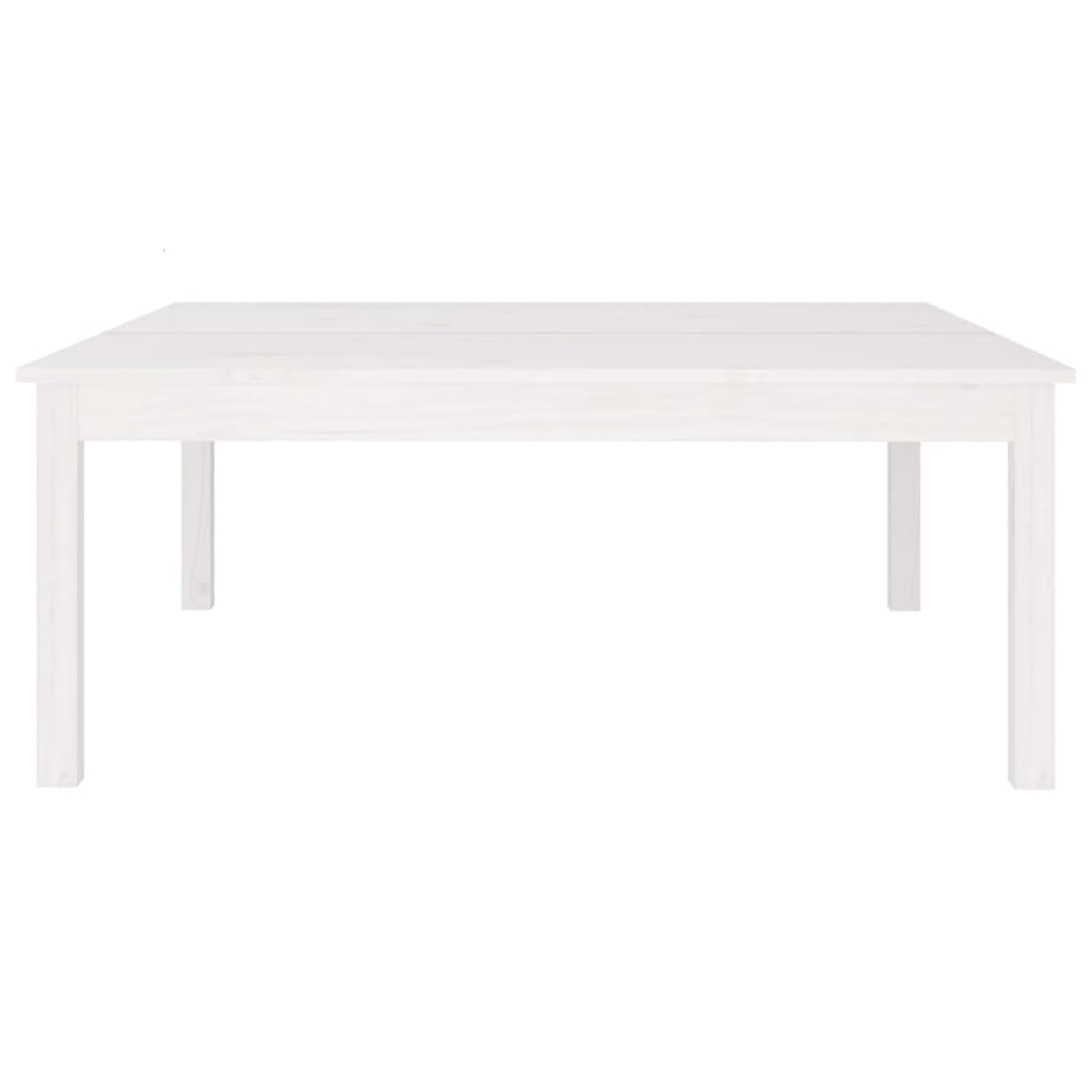 Coffee Table White 100x100x40 cm Solid Wood Pine