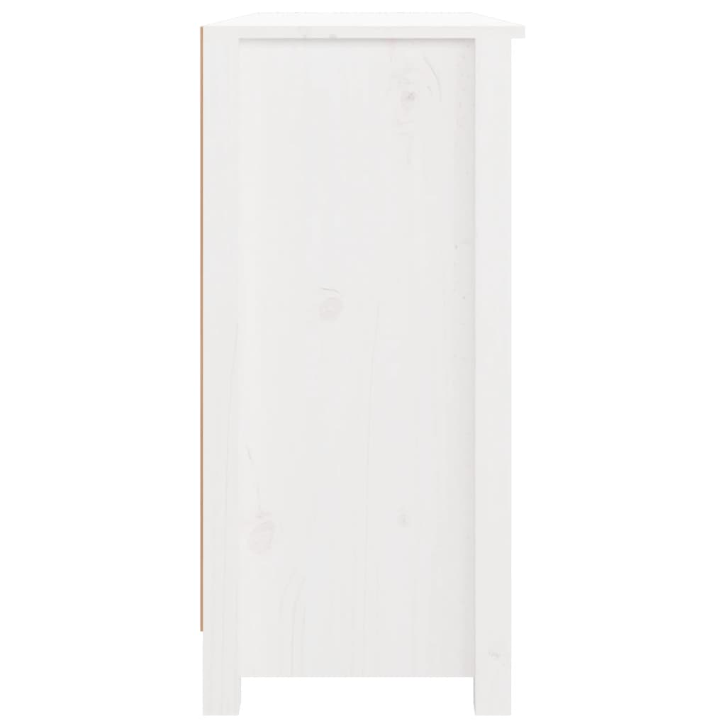 Sideboard White 100x35x74 cm Solid Wood Pine