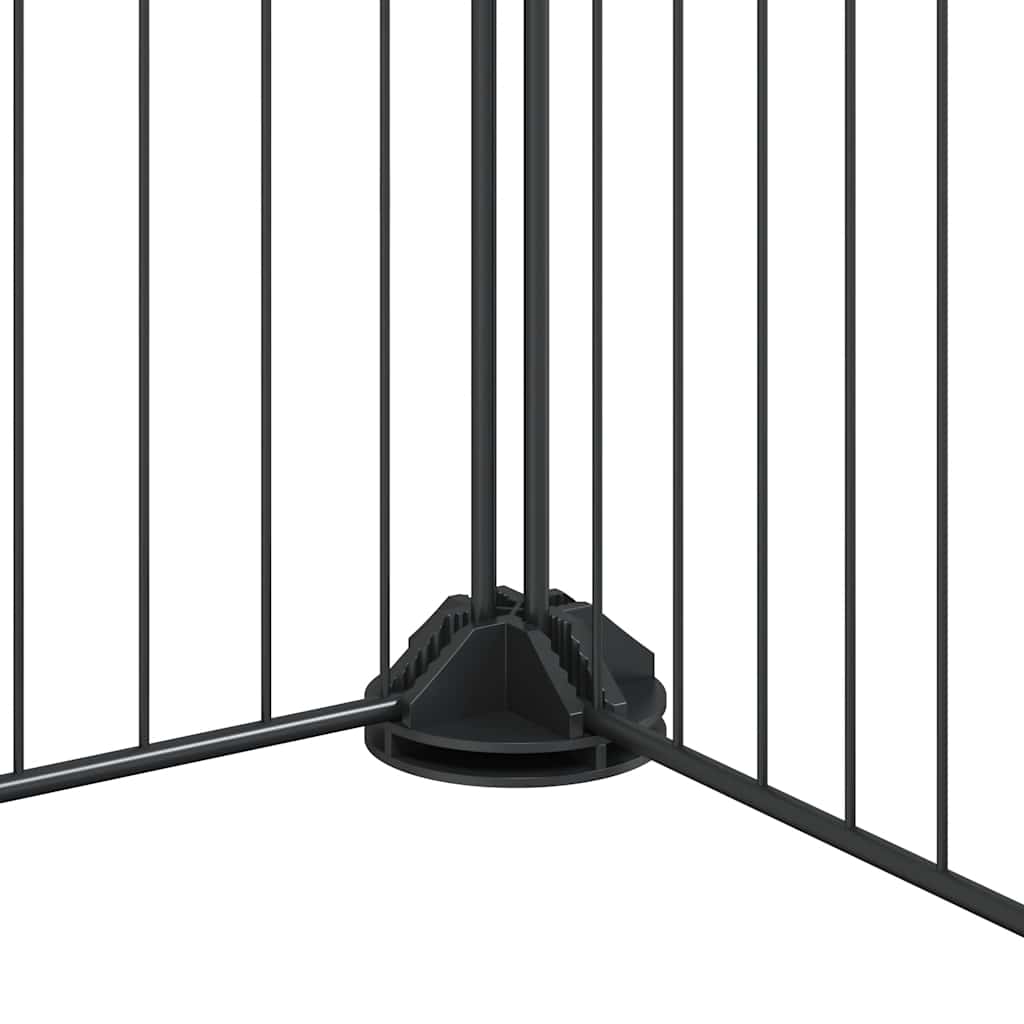 36-Panel Pet Cage with Door Black 315x315x35 cm Steel