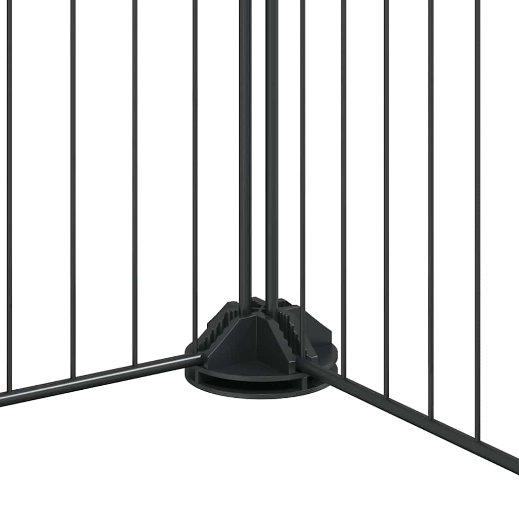 20-Panel Pet Cage with Door Black 35x35 cm Steel