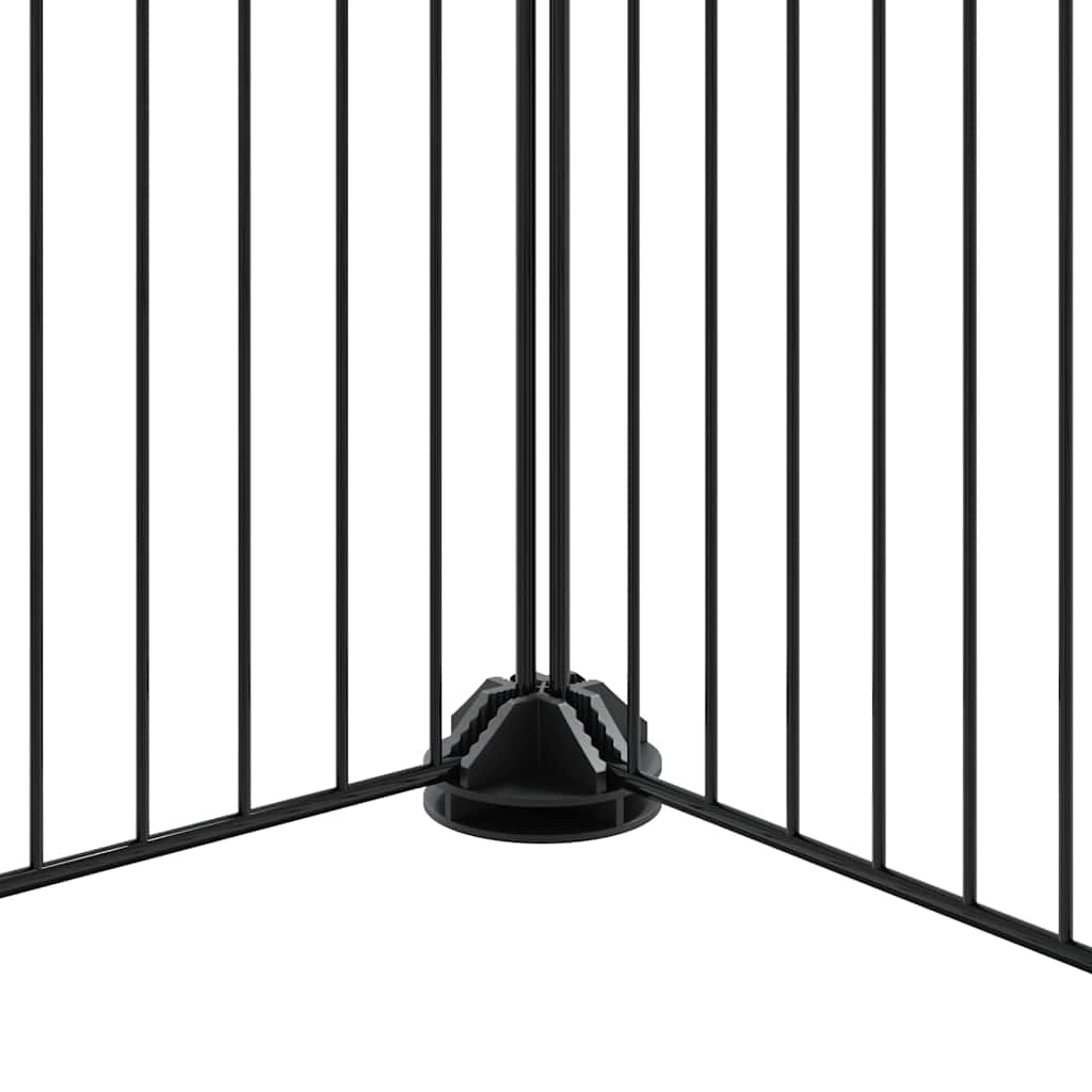 20-Panel Pet Cage with Door Black 105x70x70 cm Steel