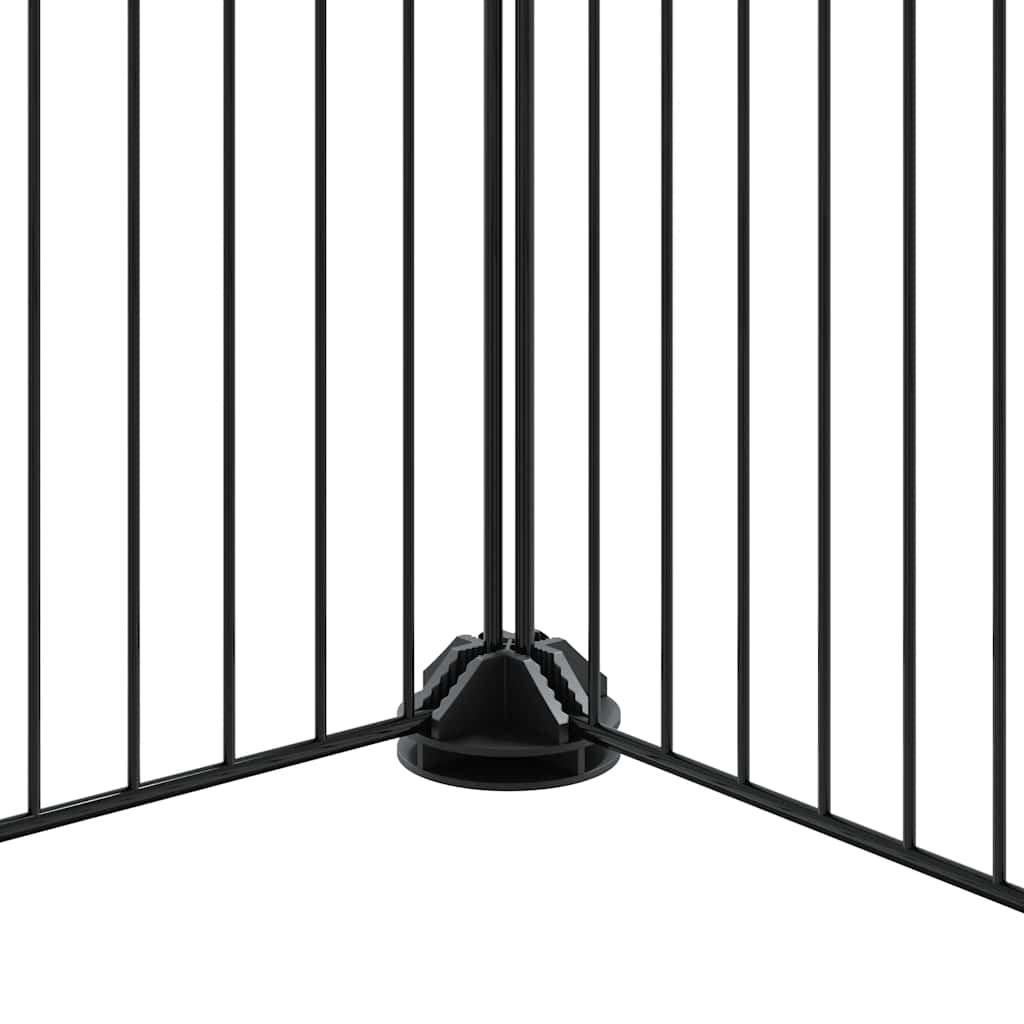 36-Panel Pet Cage with Door Black 175x105x70 cm Steel