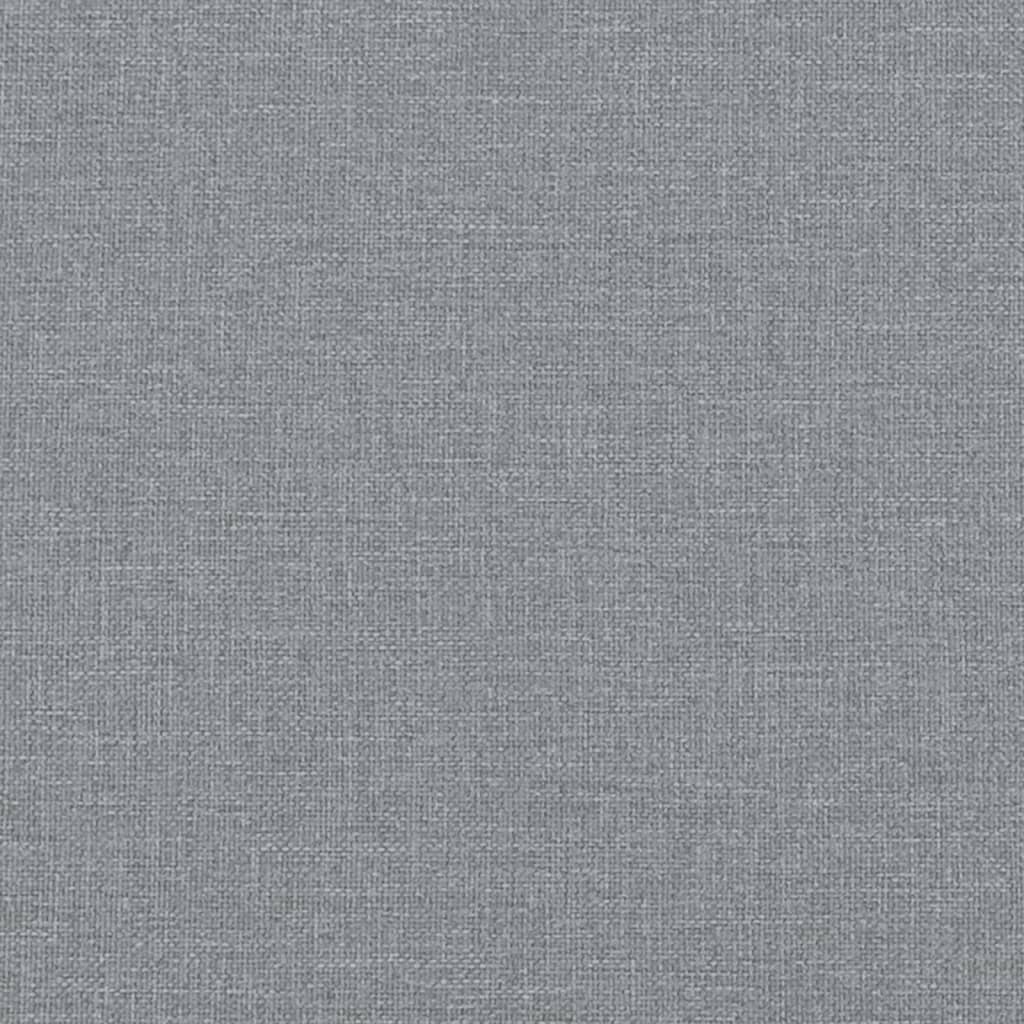 Armchair with Rocking Legs and Stool Light Grey Fabric