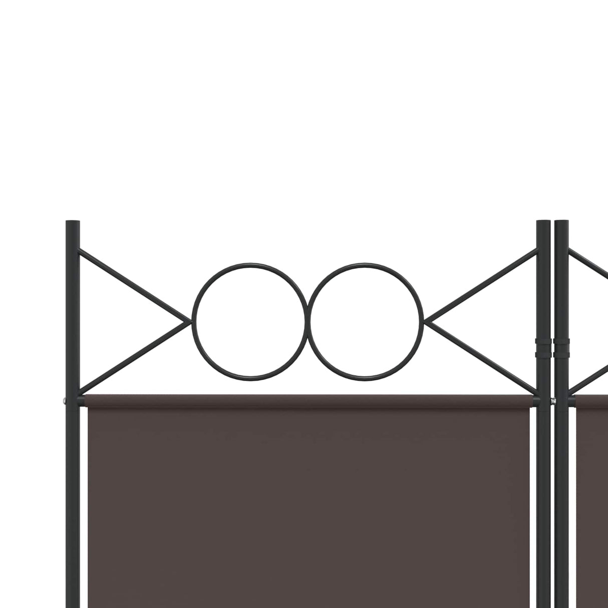 5-Panel Room Divider Brown 200x200 cm Fabric