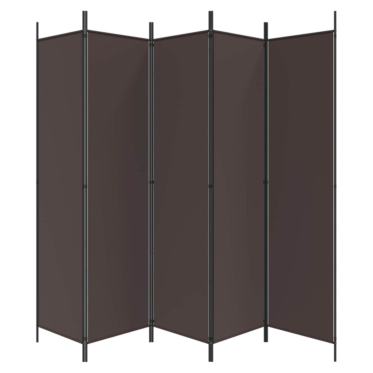 6-Panel Room Divider Brown 300x200 cm Fabric
