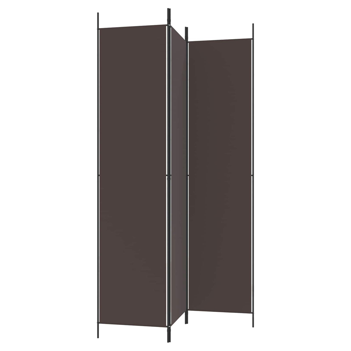 3-Panel Room Divider Brown 150x220 cm Fabric