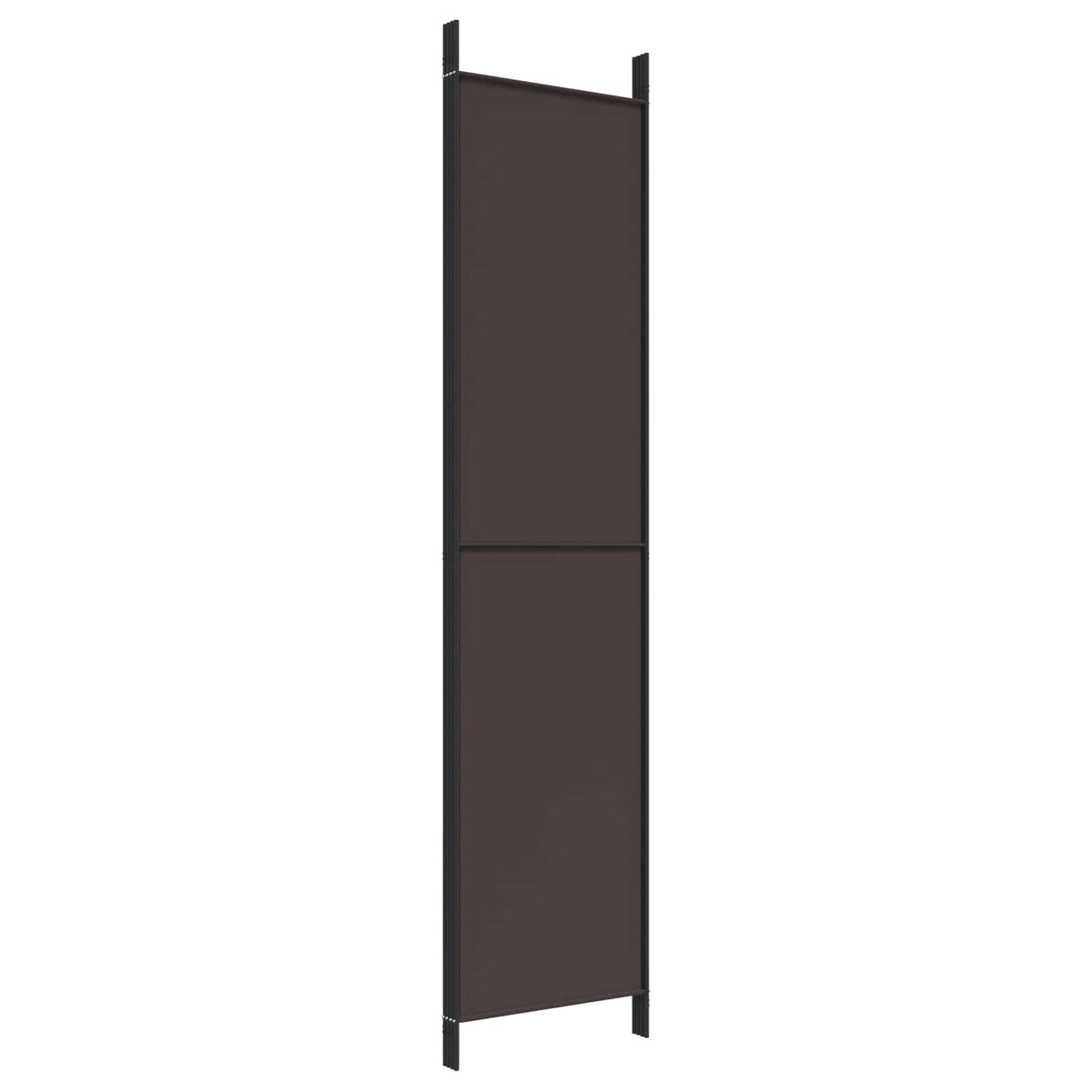 4-Panel Room Divider Brown 200x220 cm Fabric