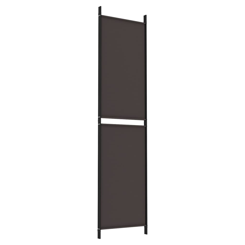 3-Panel Room Divider Brown 150x200 cm Fabric