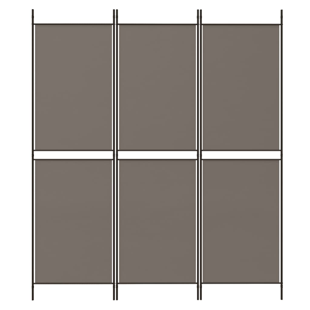 3-Panel Room Divider Anthracite 150x200 cm Fabric