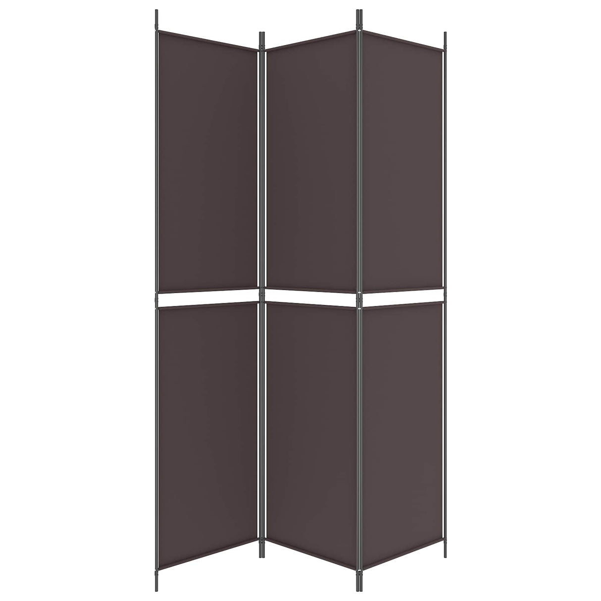 3-Panel Room Divider Brown 150x220 cm Fabric