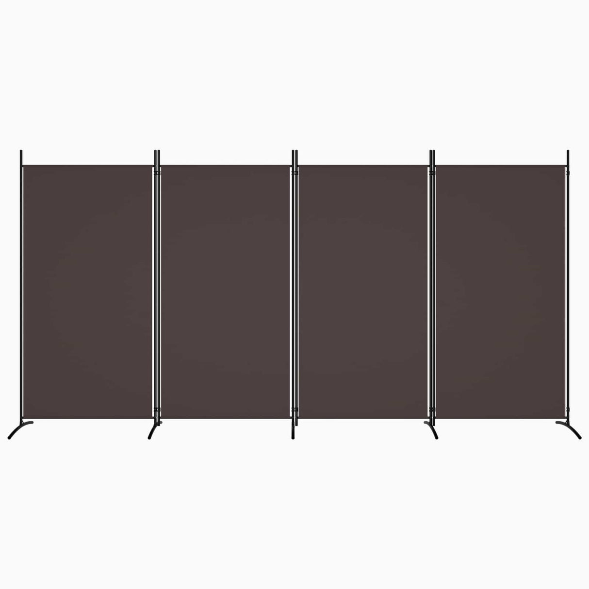 4-Panel Room Divider Brown 346x180 cm Fabric