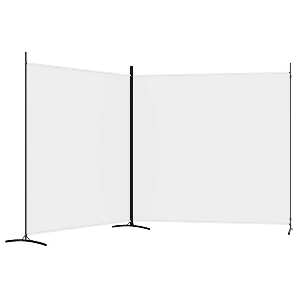 2-Panel Room Divider White 348x180 cm Fabric