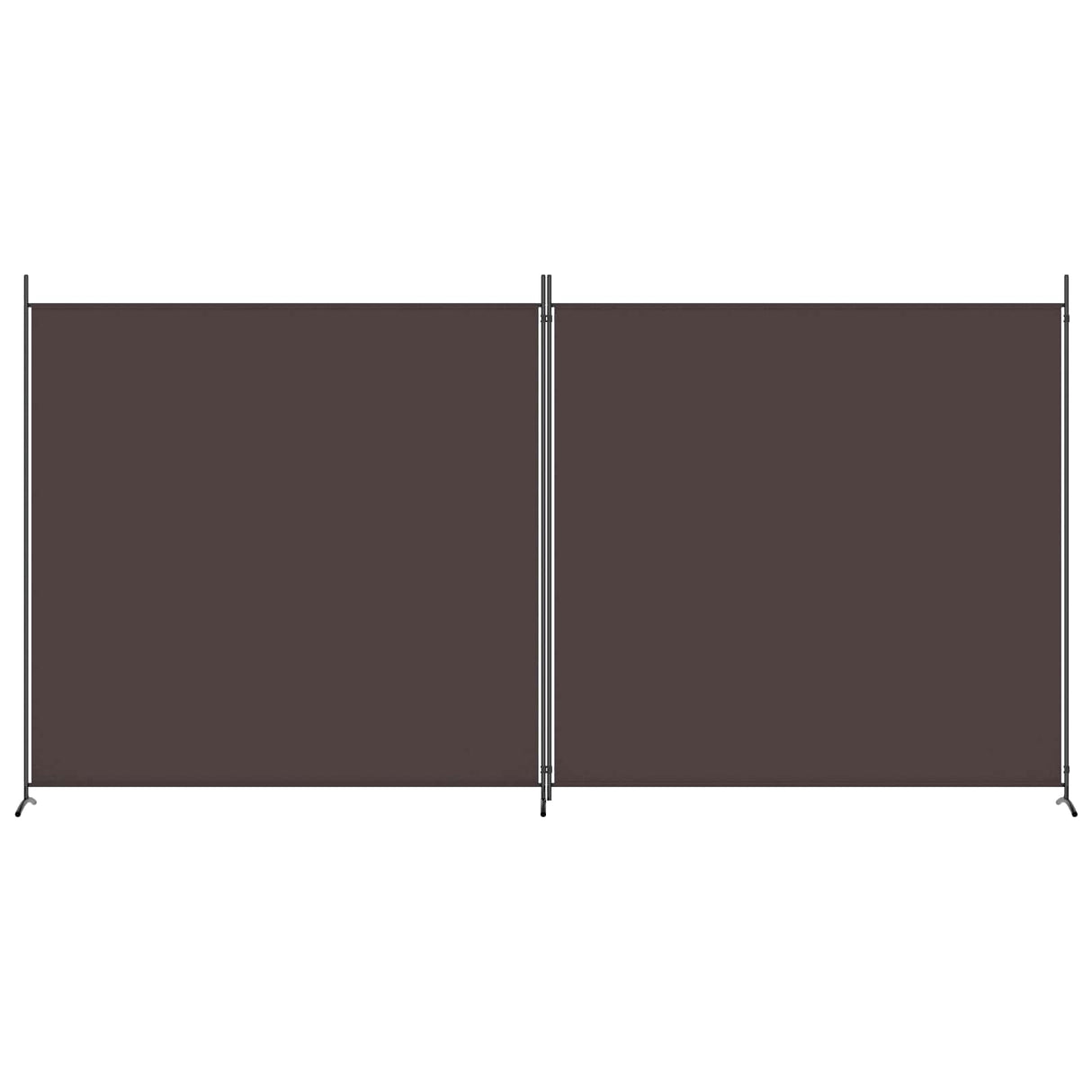 2-Panel Room Divider Brown 348x180 cm Fabric