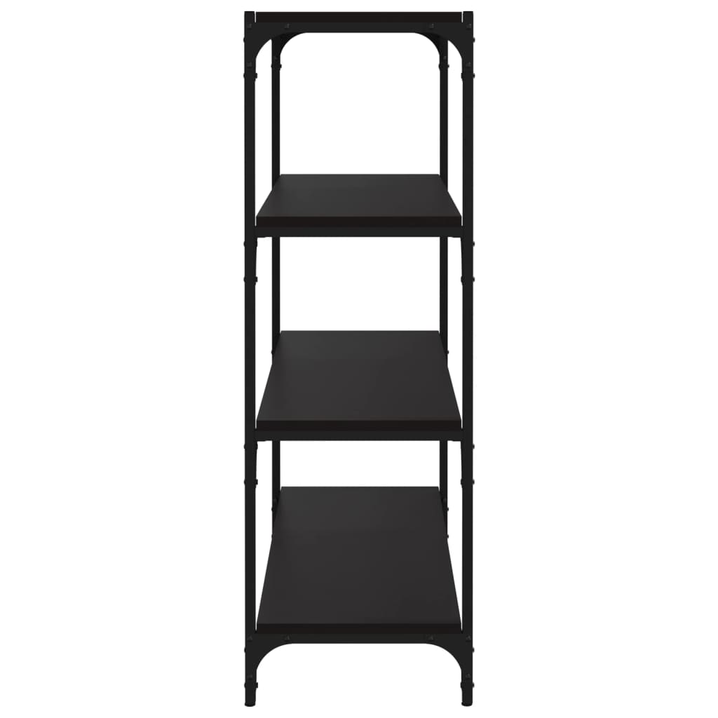 Book Cabinet Black 80x33x100 cm Engineered Wood and Steel