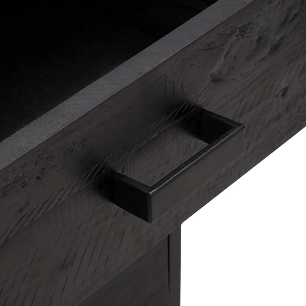 Bedside Cabinet Black 36x30x45 cm Solid Pinewood