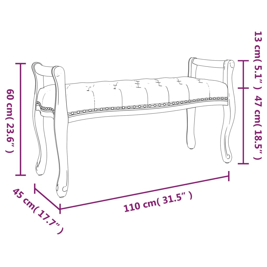 Bench 110x45x60 cm Linen