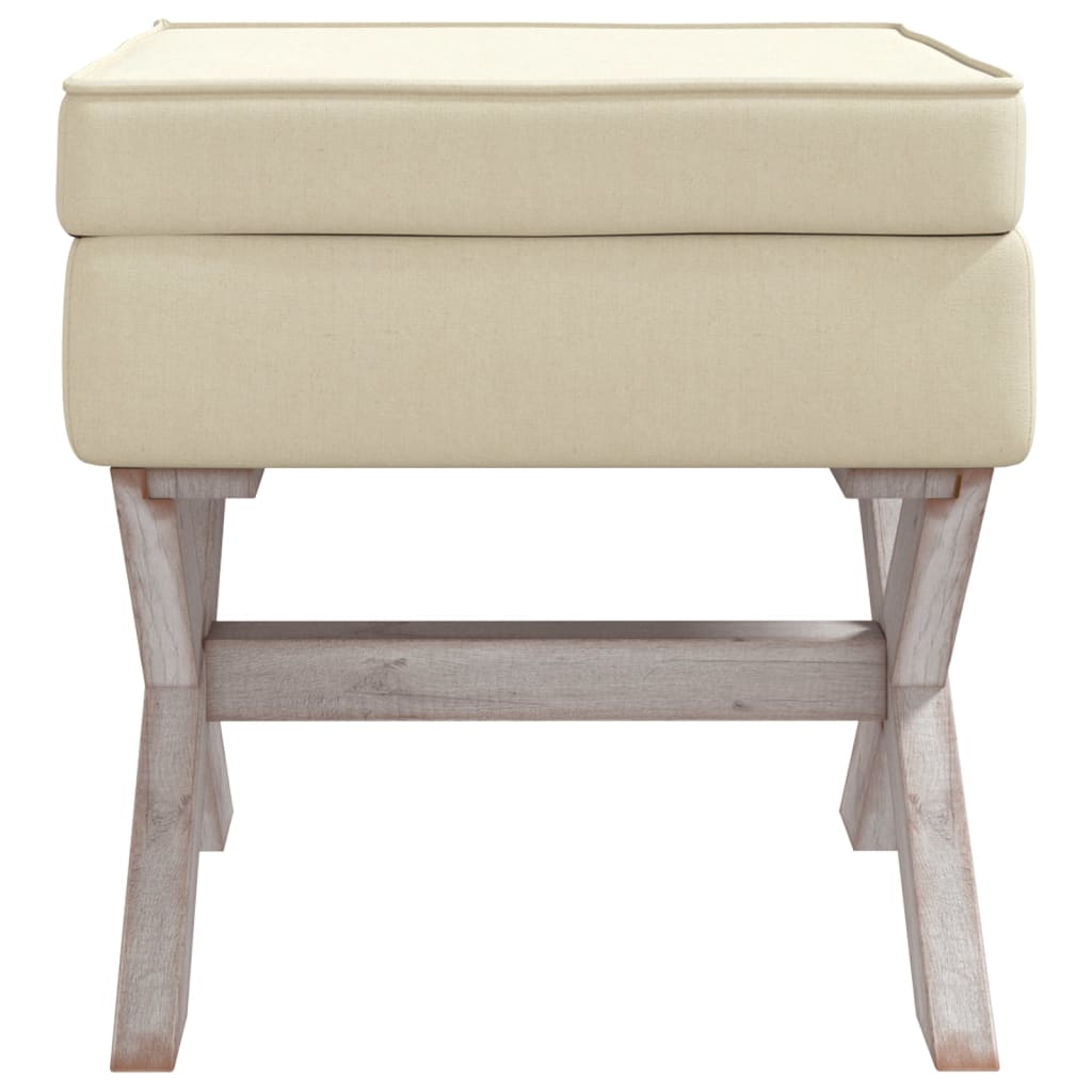 Storage Stool 45x45x49 cm Linen