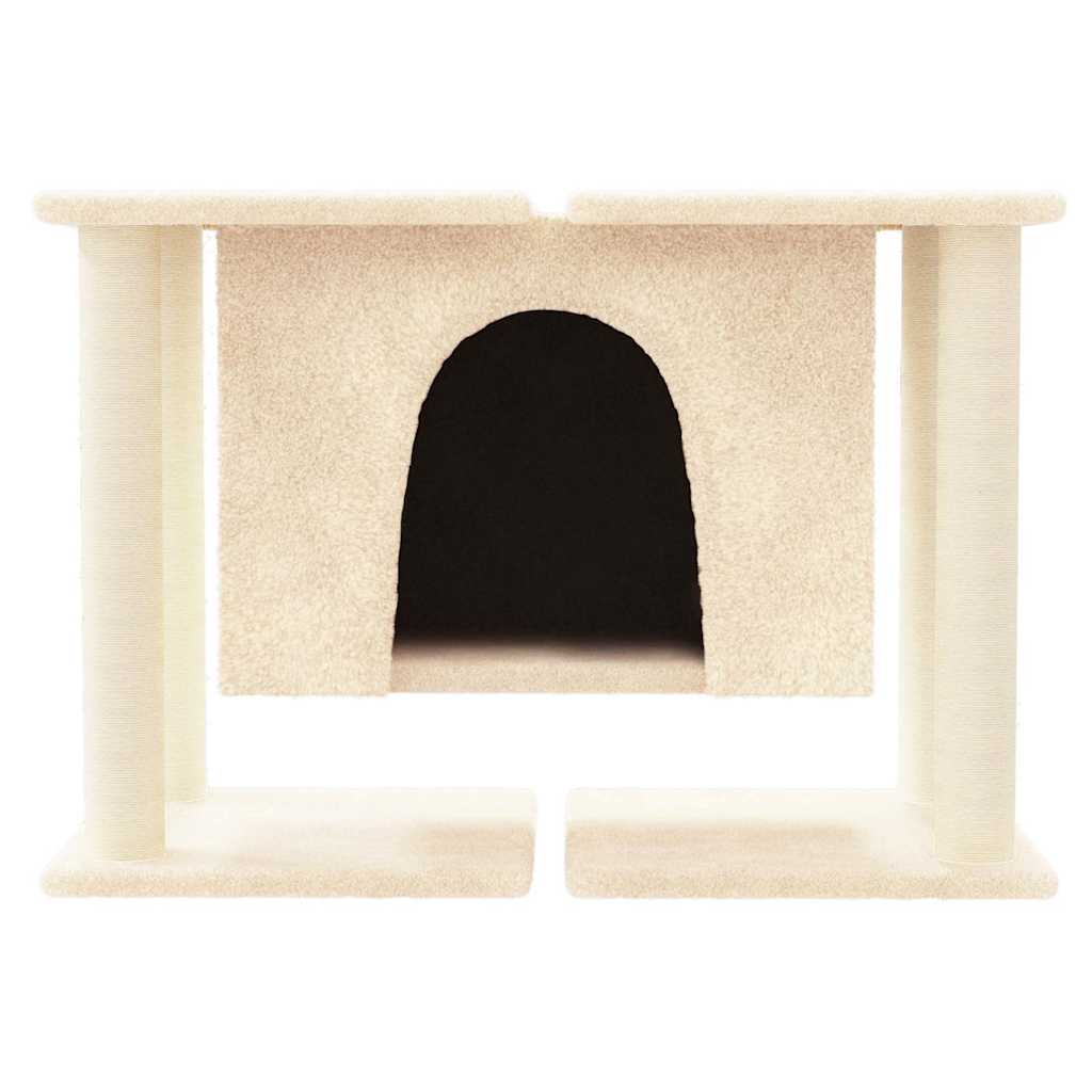 Cat Tree with Sisal Scratching Posts Cream 50 cm