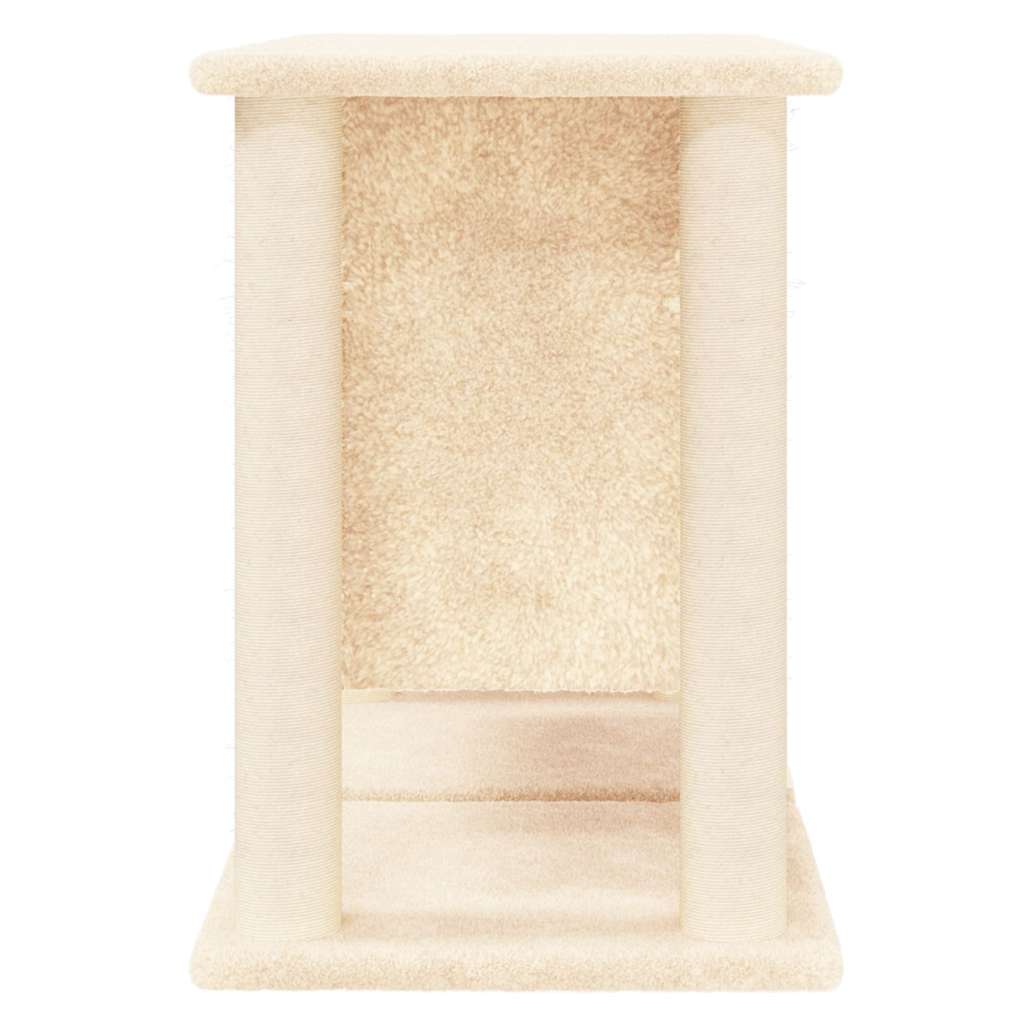 Cat Tree with Sisal Scratching Posts Cream 50 cm