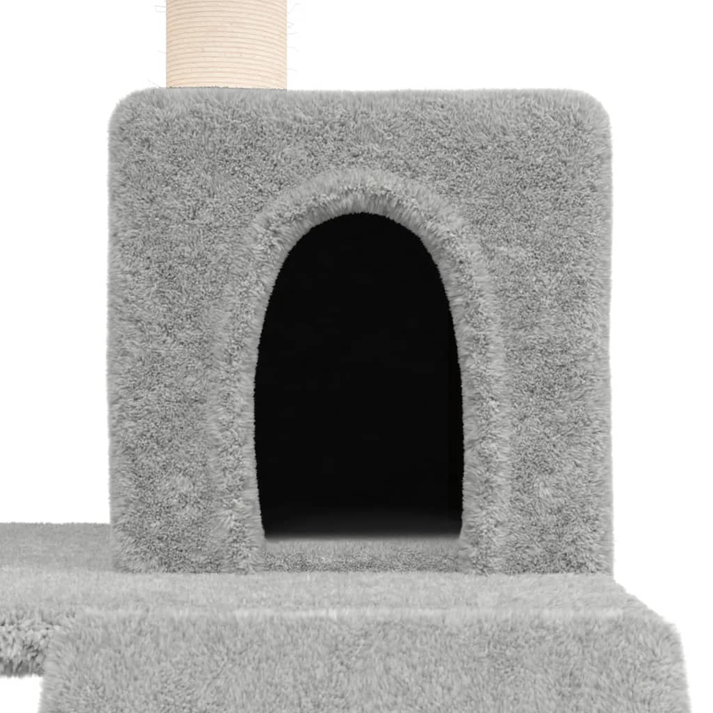 Cat Tree with Sisal Scratching Posts Light Grey 82 cm