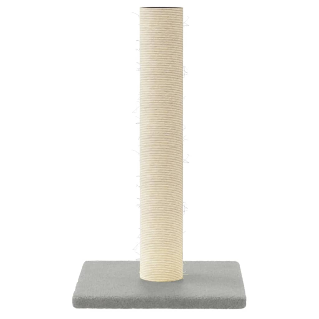 Cat Scratching Post Light Grey 22x22x45 cm