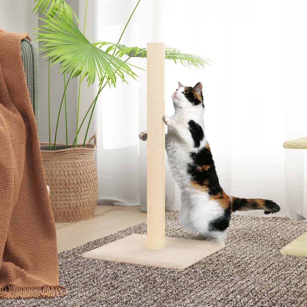 Cat Scratching Post Cream 35x35x70 cm