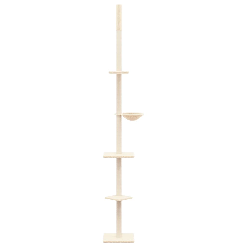 Floor to Ceiling Cat Tree Cream 263.5-289.5 cm