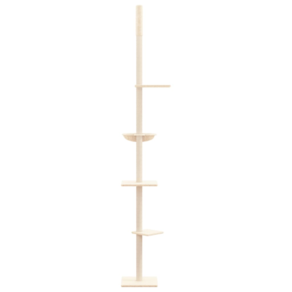 Floor to Ceiling Cat Tree Cream 263.5-289.5 cm