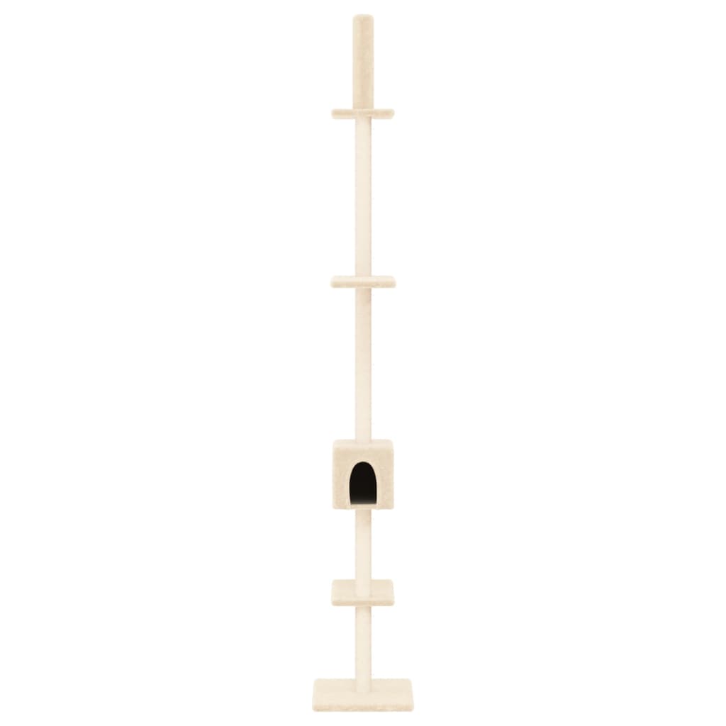 Floor to Ceiling Cat Tree Cream 250.5-276.5 cm