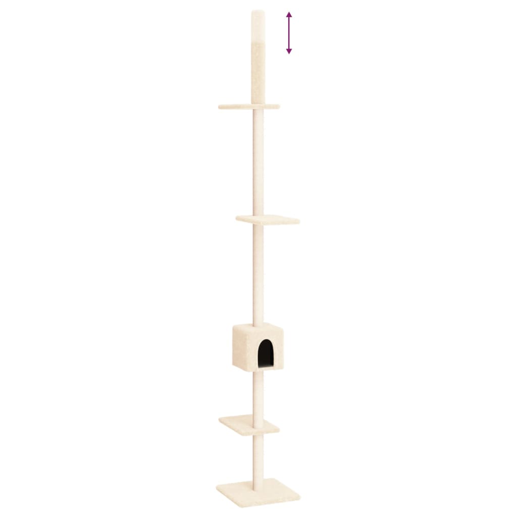 Floor to Ceiling Cat Tree Cream 250.5-276.5 cm