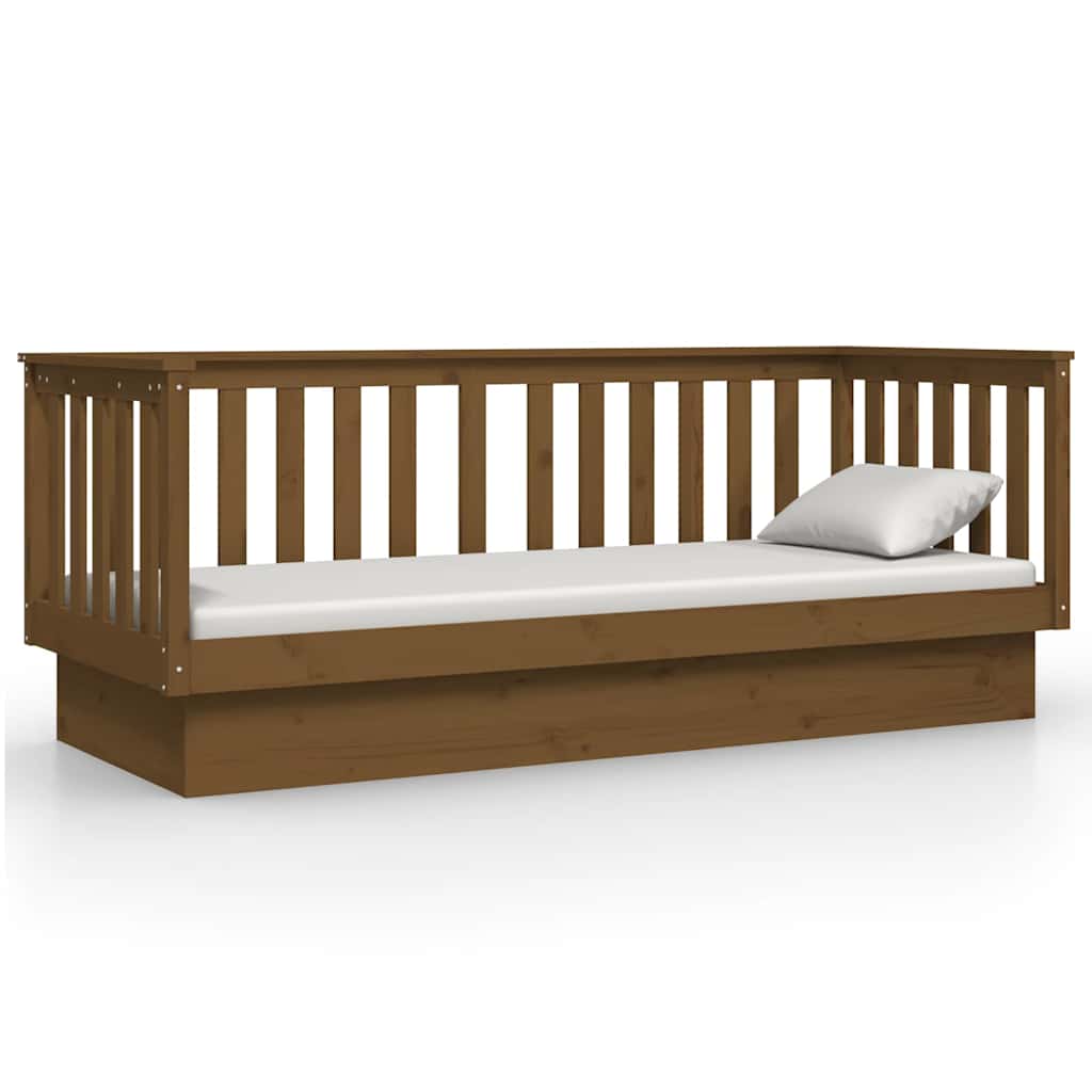 Day Bed without Mattress Honey Brown 90x190 cm Solid Wood Pine