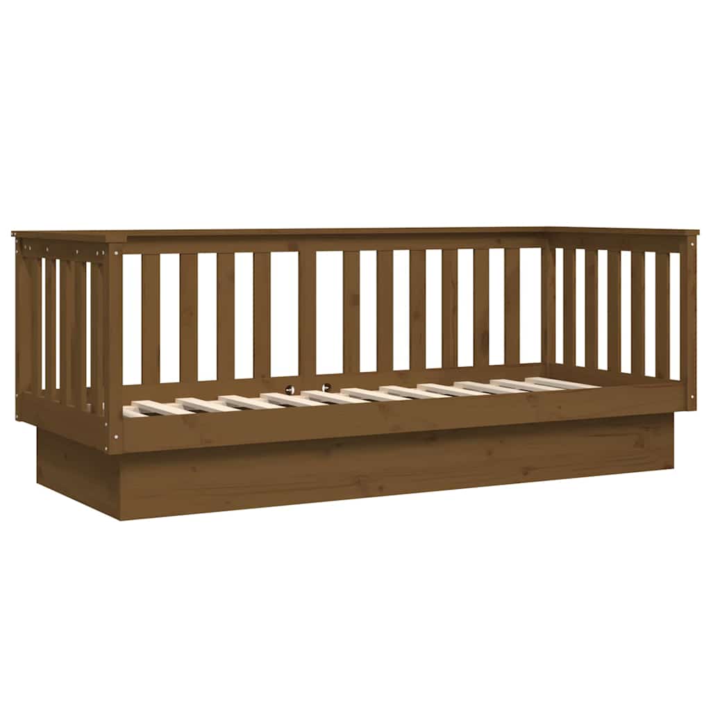Day Bed without Mattress Honey Brown 90x190 cm Solid Wood Pine