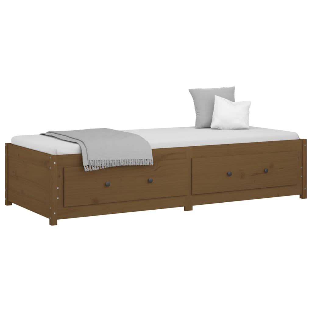Day Bed without Mattress Honey Brown 90x190 cm Solid Wood Pine