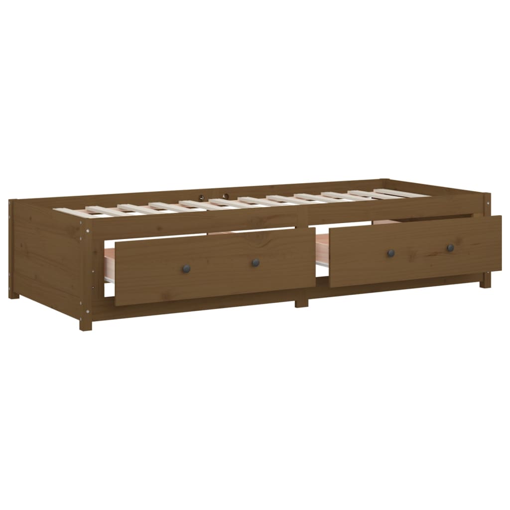 Day Bed without Mattress Honey Brown 90x190 cm Solid Wood Pine