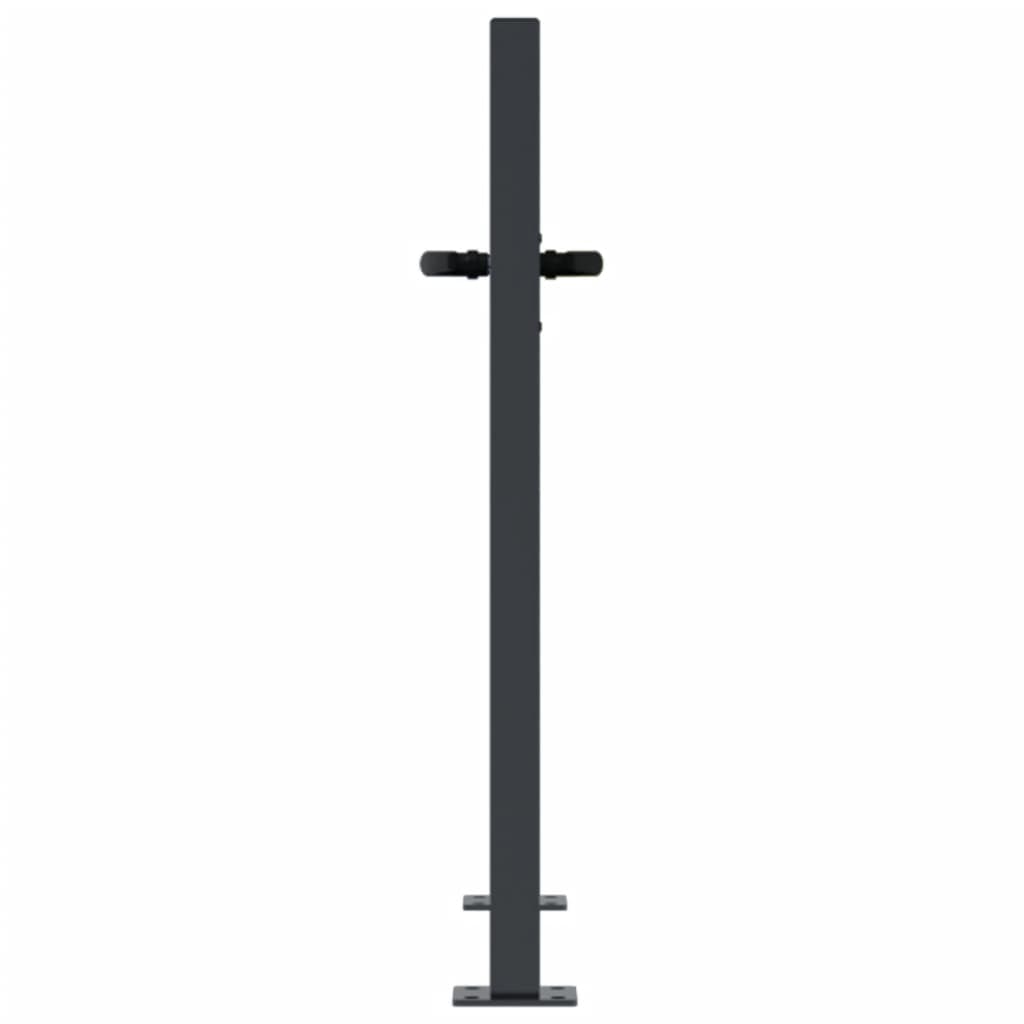 Garden Gate Anthracite 100x75 cm Steel Tree Design