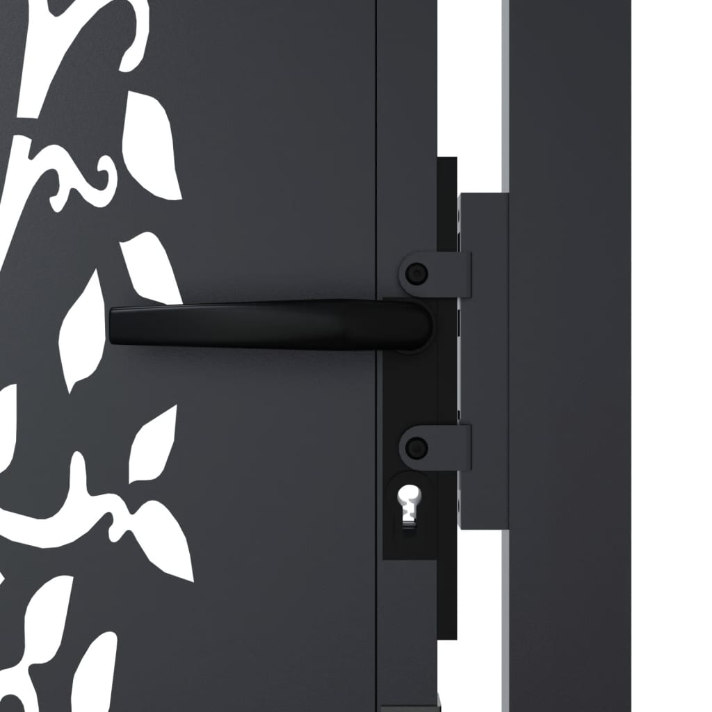 Garden Gate Anthracite 100x125 cm Steel Tree Design