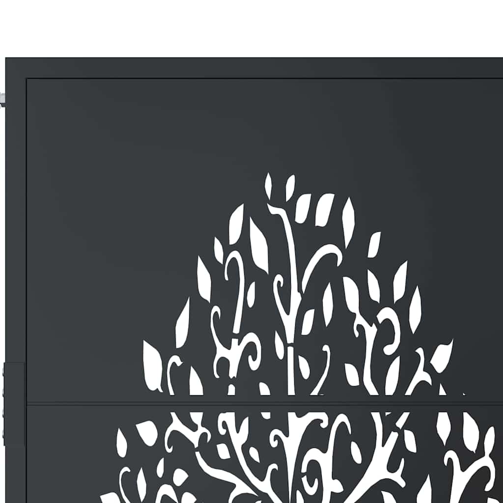 Garden Gate Anthracite 100x200 cm Steel Tree Design