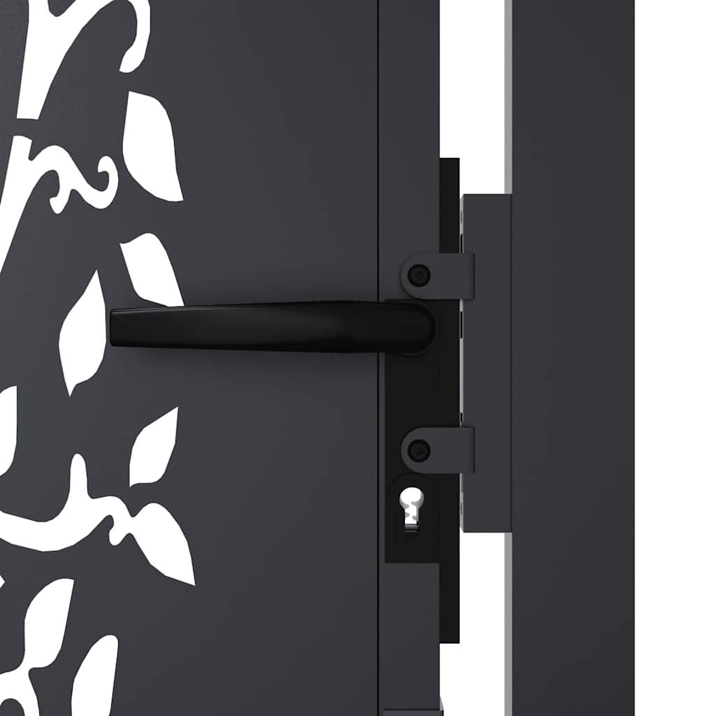 Garden Gate Anthracite 100x200 cm Steel Tree Design