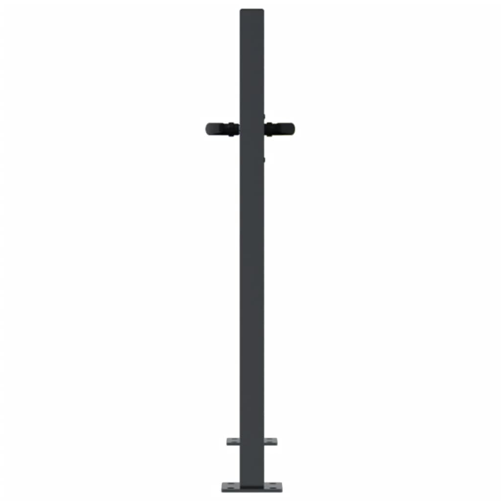 Garden Gate Anthracite 105x80 cm Steel Grass Design