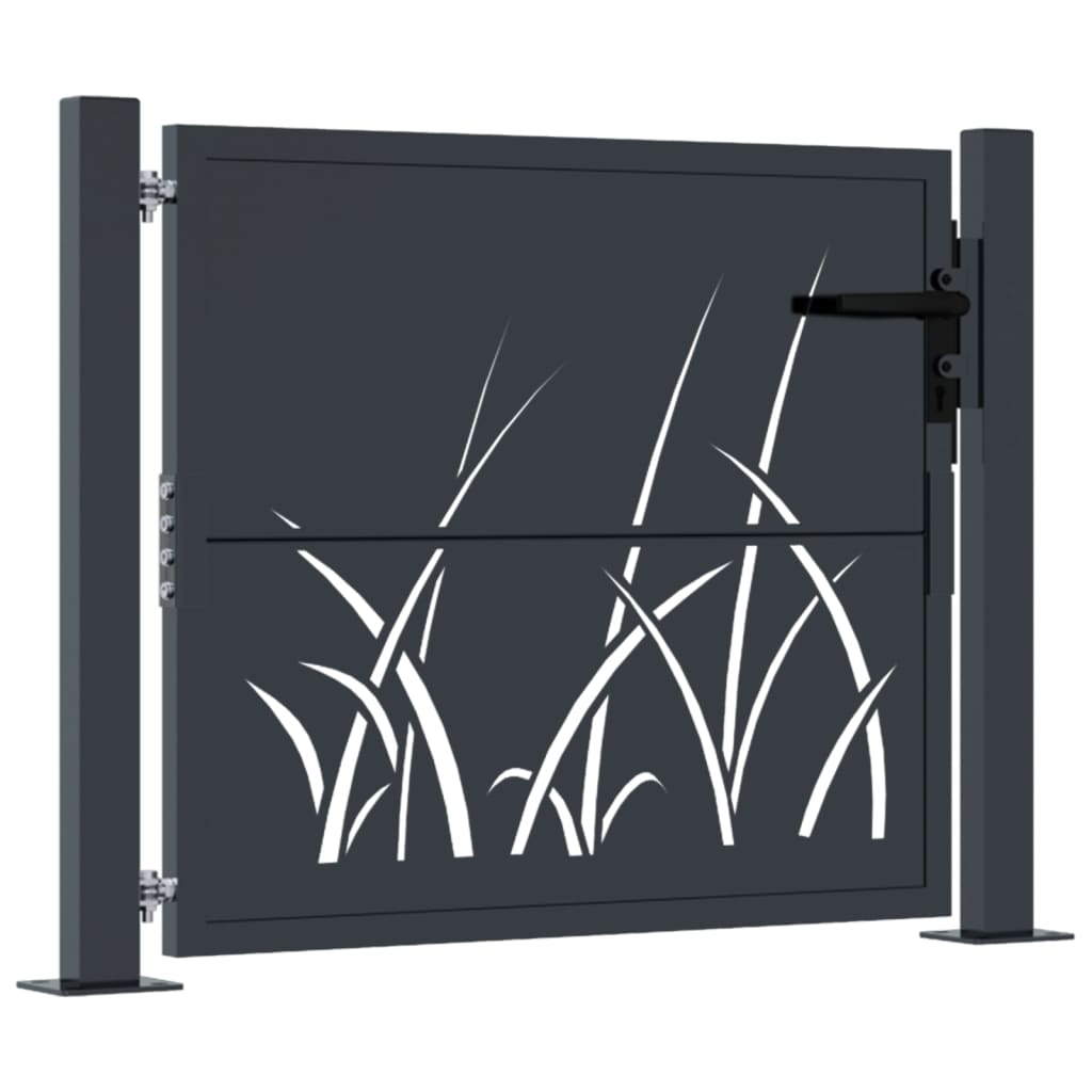 Garden Gate Anthracite 105x105 cm Steel Grass Design