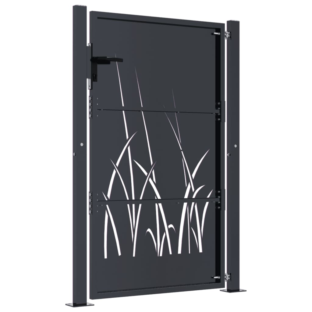 Garden Gate Anthracite 105x130 cm Steel Grass Design
