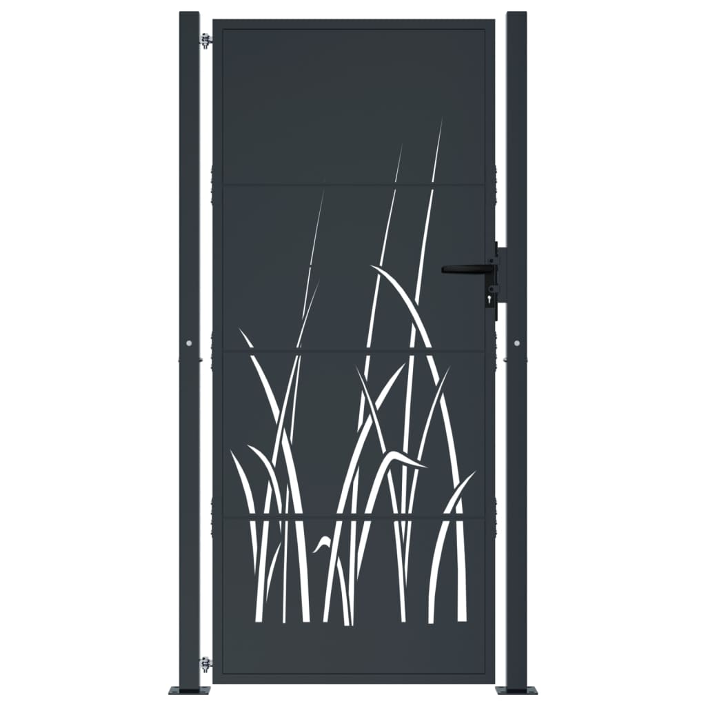 Garden Gate Anthracite 100x175 cm Steel Grass Design