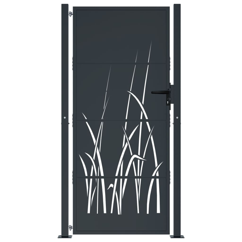 Garden Gate Anthracite 100x200 cm Steel Grass Design