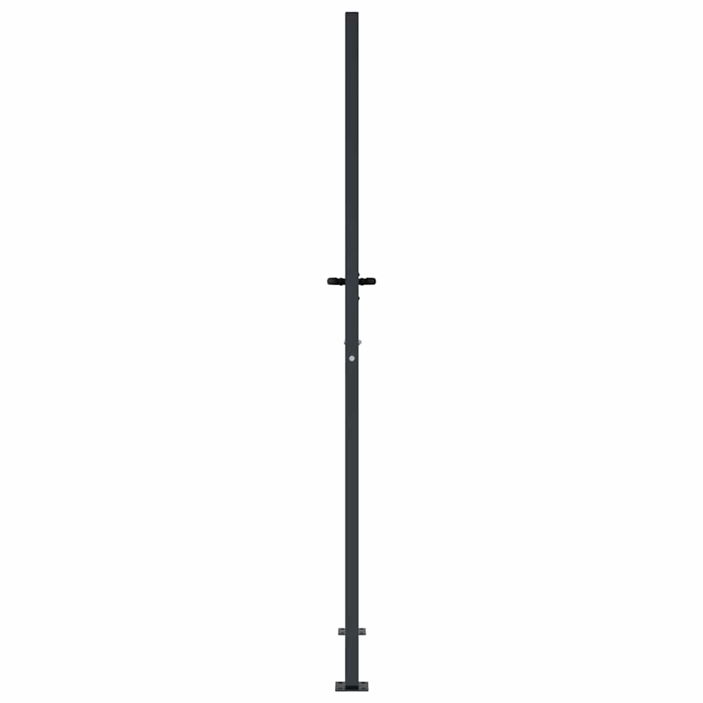 Garden Gate Anthracite 100x200 cm Steel Bamboo Design