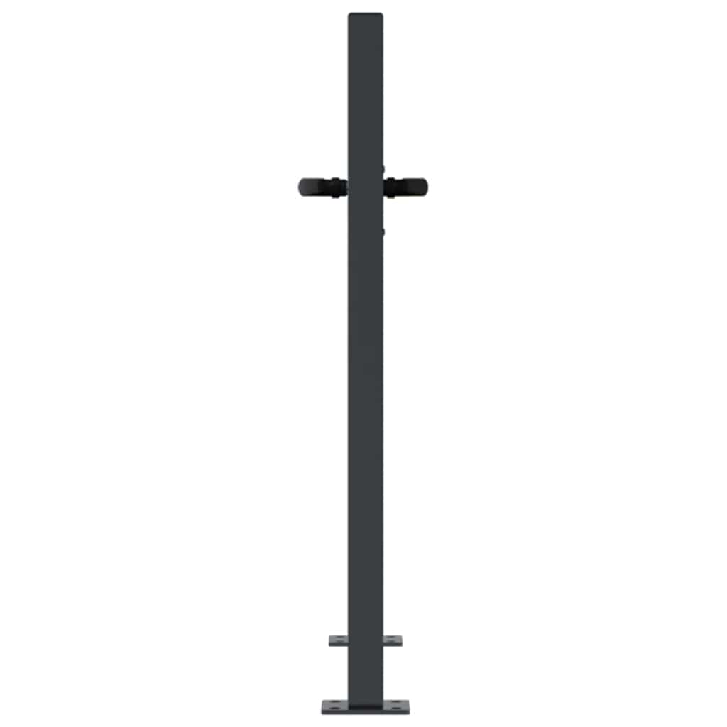 Garden Gate Anthracite 100x75 cm Steel Square Design