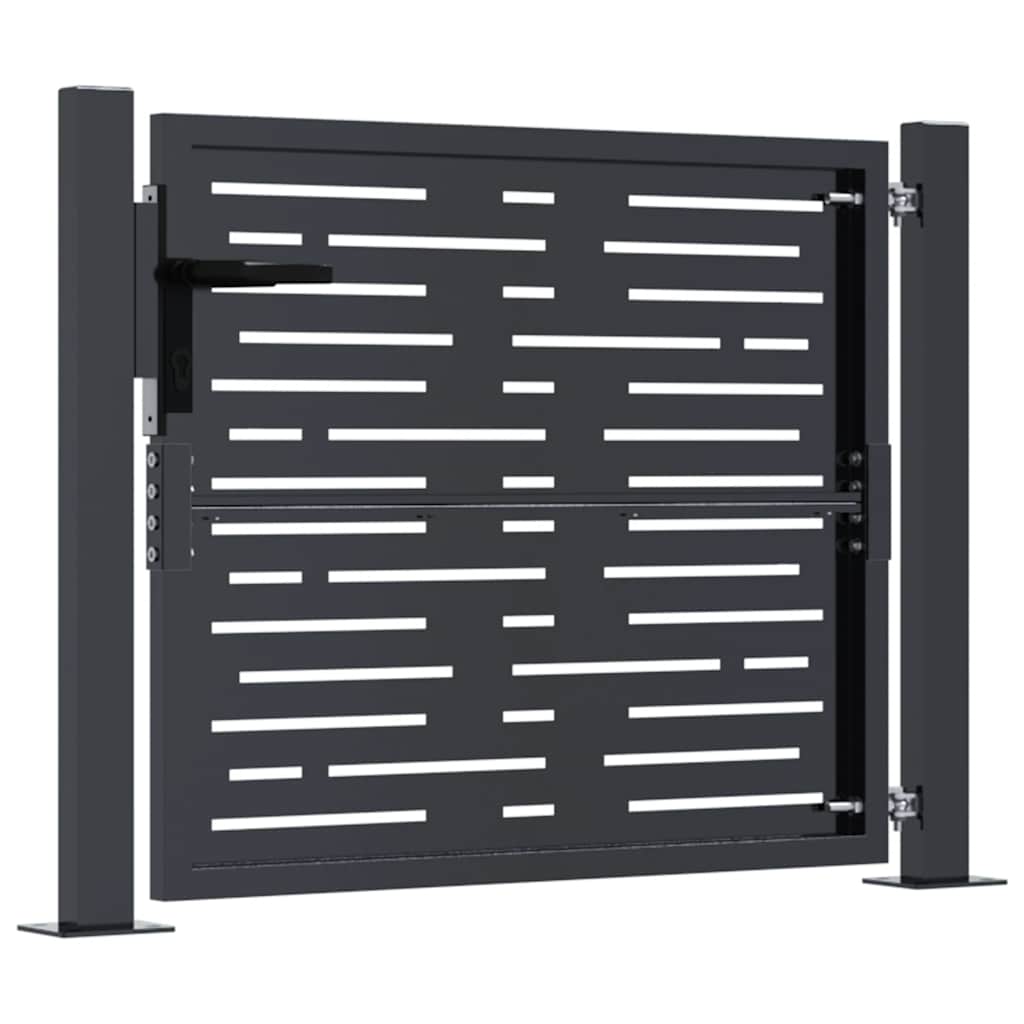 Garden Gate Anthracite 100x75 cm Steel Square Design