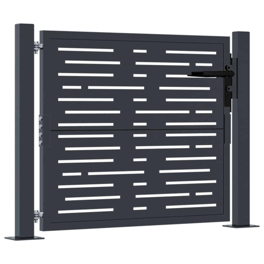 Garden Gate Anthracite 100x100 cm Steel Square Design