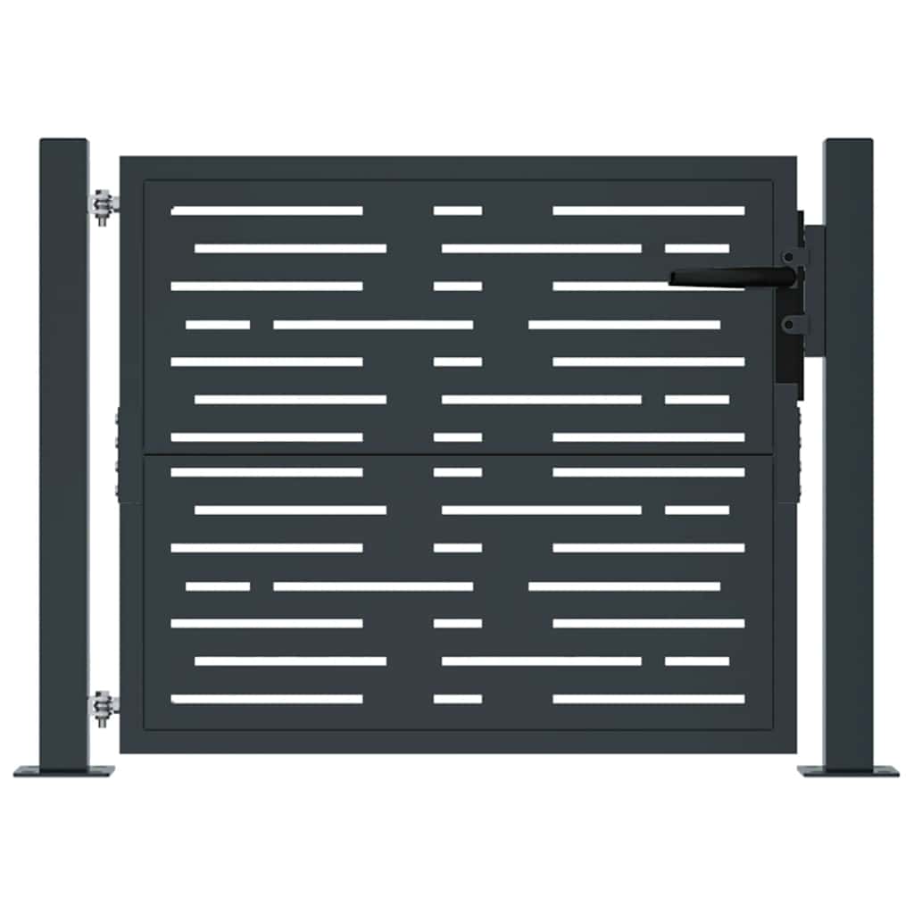Garden Gate Anthracite 100x100 cm Steel Square Design