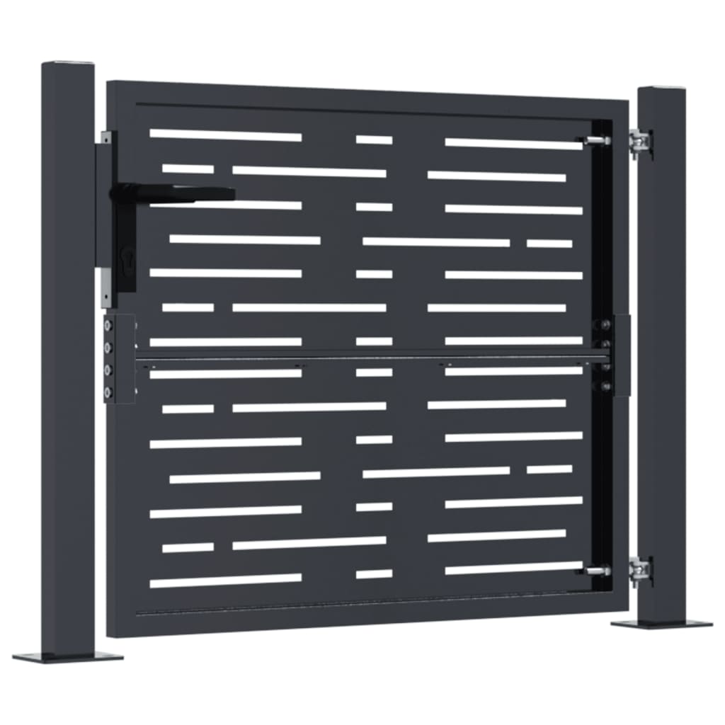Garden Gate Anthracite 100x100 cm Steel Square Design