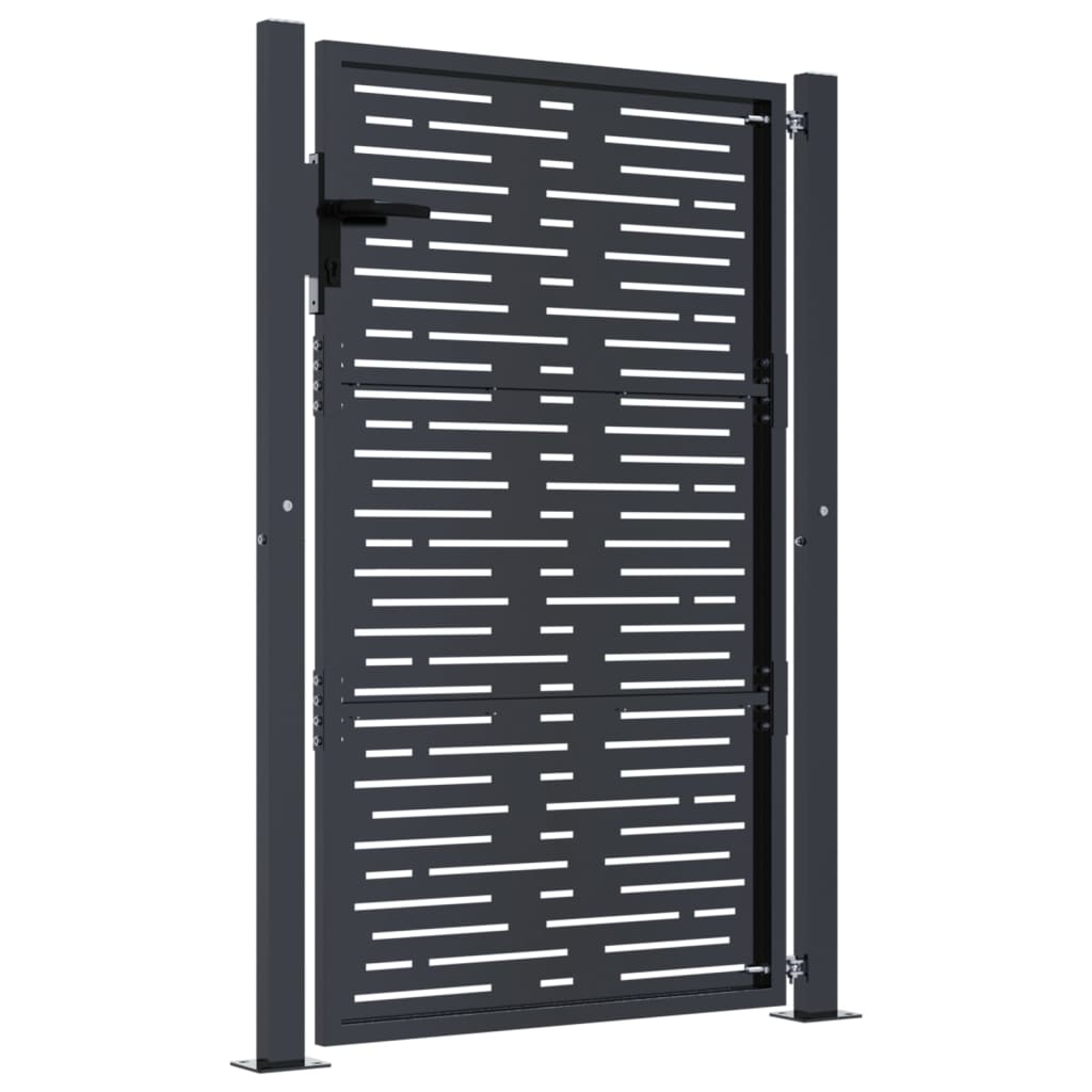 Garden Gate Anthracite 100x125 cm Steel Square Design